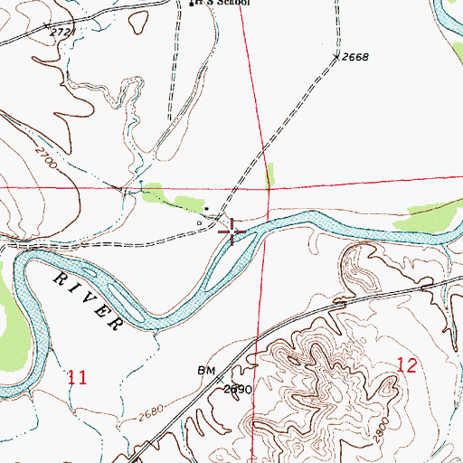 Topographic Map of Ranch Creek, MT