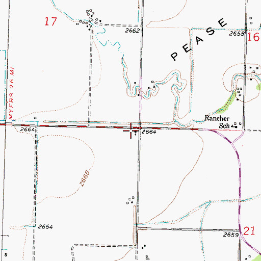 Topographic Map of Rancher Church, MT
