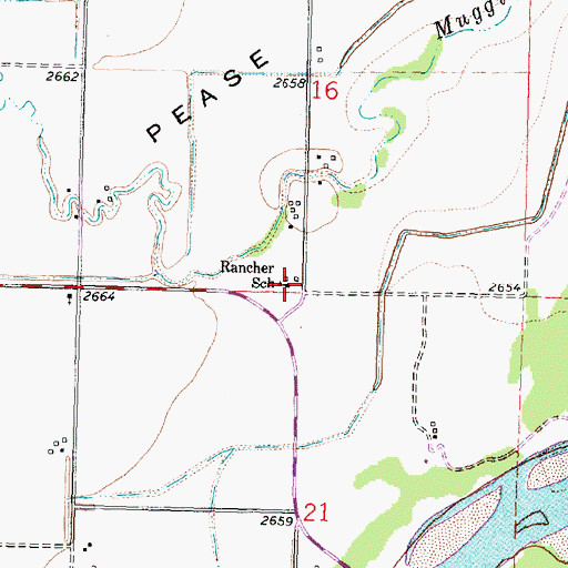 Topographic Map of Rancher School (historical), MT