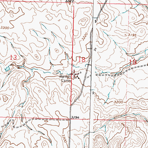 Topographic Map of Rankin Camp, MT