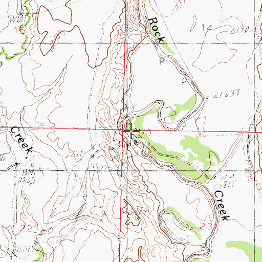 Topographic Map of Ratchford's Ranch, MT