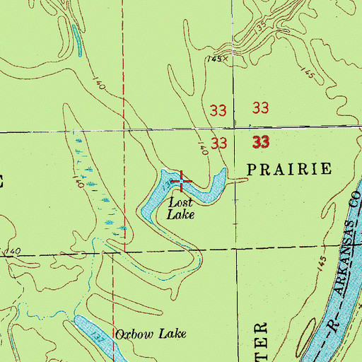 Topographic Map of Lost Lake, AR
