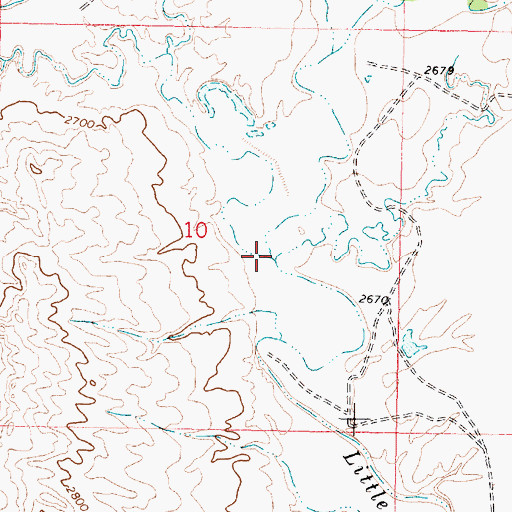 Topographic Map of Rattlesnake Creek, MT