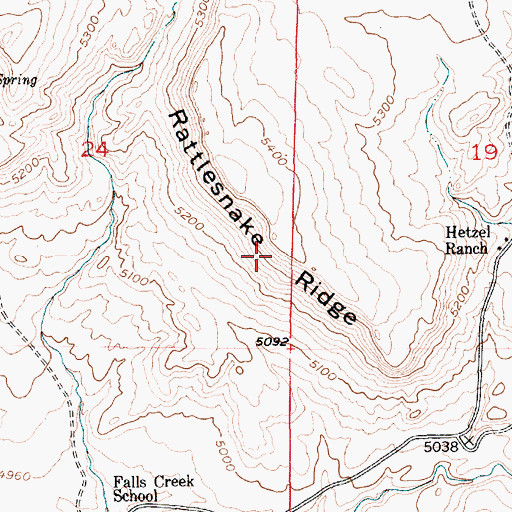Topographic Map of Rattlesnake Ridge, MT