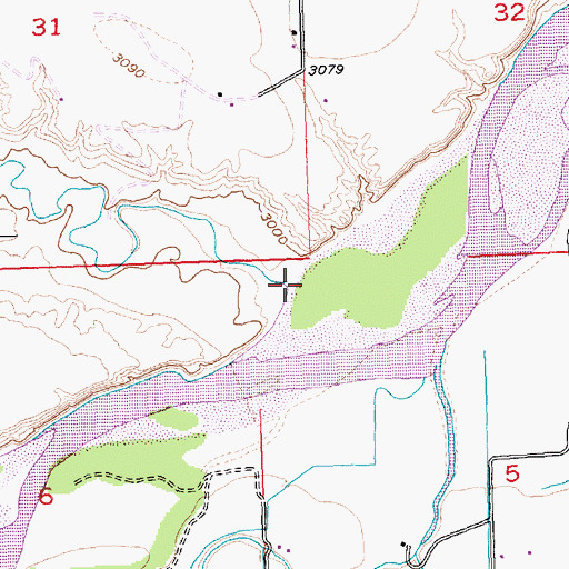 Topographic Map of Razor Creek, MT