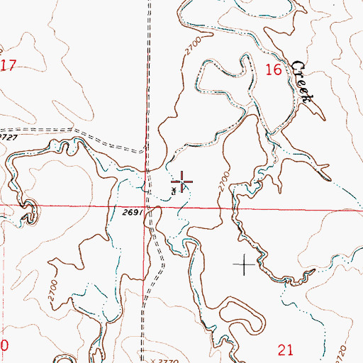 Topographic Map of Red Butte Creek, MT