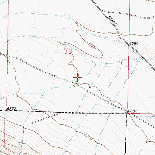 Topographic Map of Red Canyon, MT