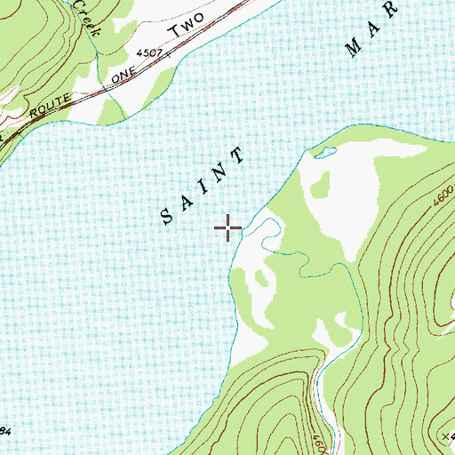 Topographic Map of Red Eagle Creek, MT