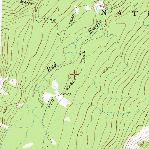 Topographic Map of Red Eagle Trail, MT