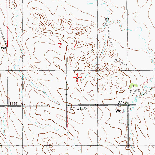 Topographic Map of Red Hill School (historical), MT