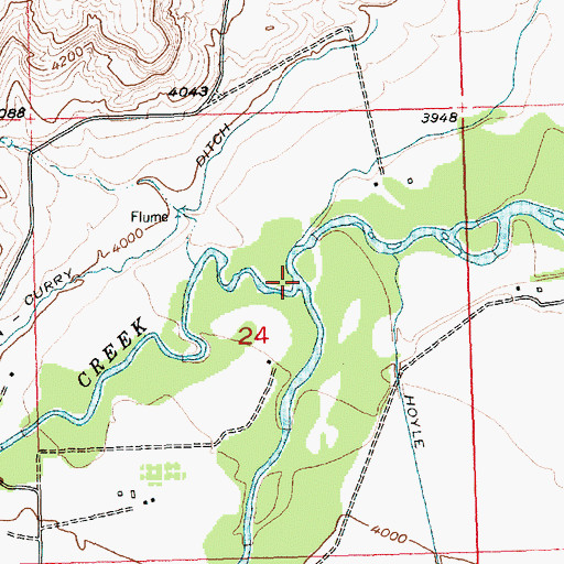 Topographic Map of Red Lodge Creek, MT