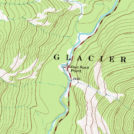 Topographic Map of Red Rock Point, MT