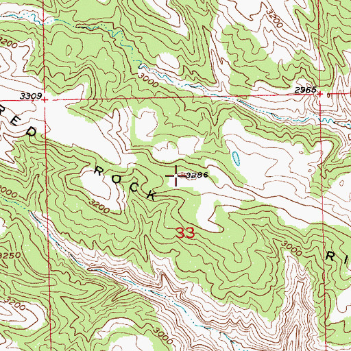 Topographic Map of Red Rock Ridge, MT