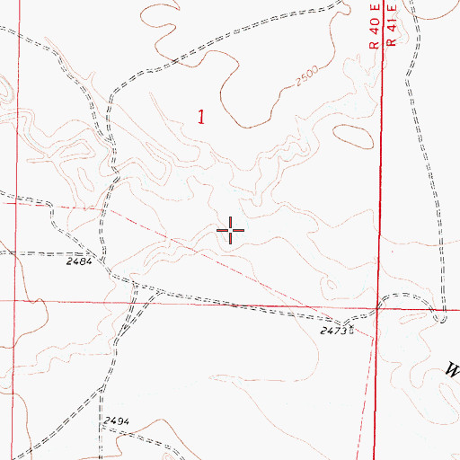 Topographic Map of Redbank Coulee, MT