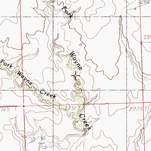 Topographic Map of Reddenbacks Ranch, MT