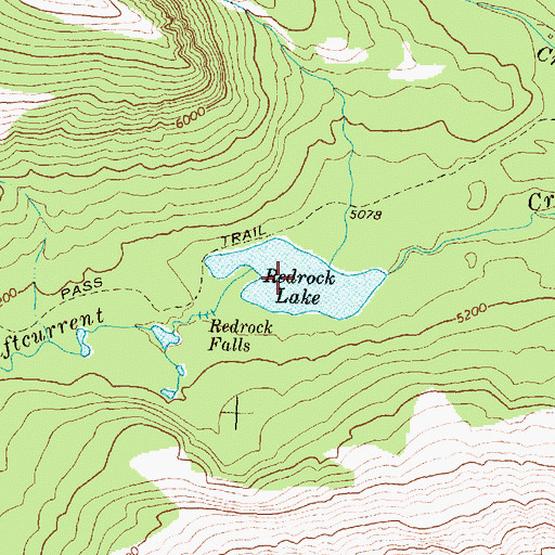 Topographic Map of Redrock Lake, MT