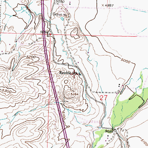 Topographic Map of Reichle School, MT