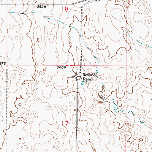 Topographic Map of Reiland Ranch, MT