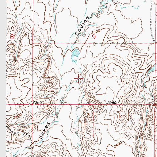 Topographic Map of Reiner Coulee, MT