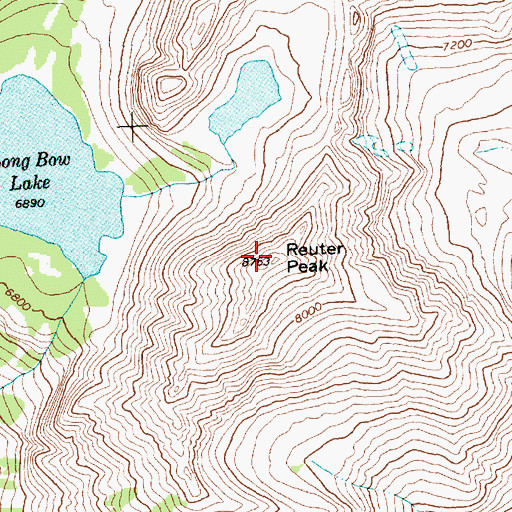 Topographic Map of Reuter Peak, MT