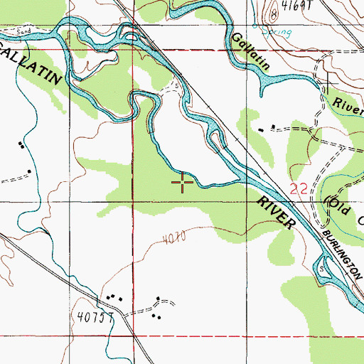 Topographic Map of Rey Creek, MT