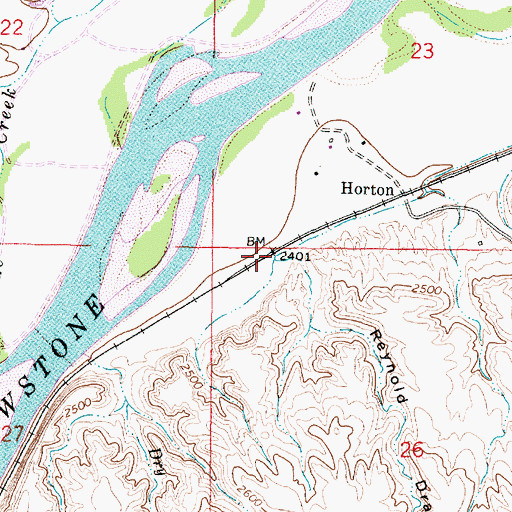 Topographic Map of Reynold Draw, MT