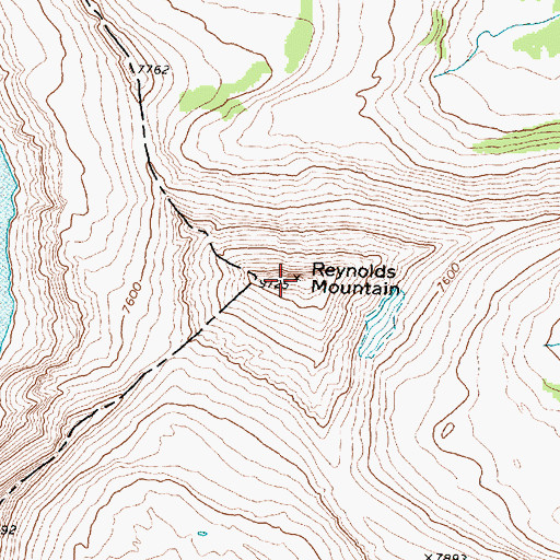 Topographic Map of Reynolds Mountain, MT