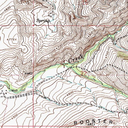 Topographic Map of Ribbon Gulch, MT