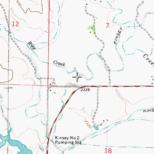 Topographic Map of Rice Creek, MT