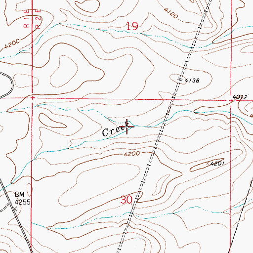 Topographic Map of Richardson Creek, MT