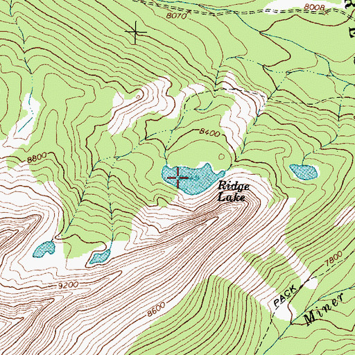 Topographic Map of Ridge Lake, MT