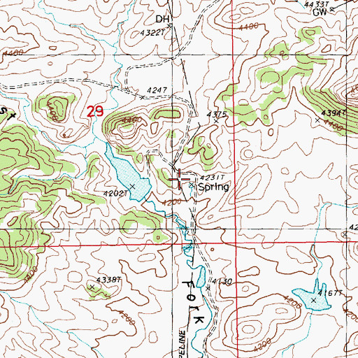 Topographic Map of Riedel School (historical), MT