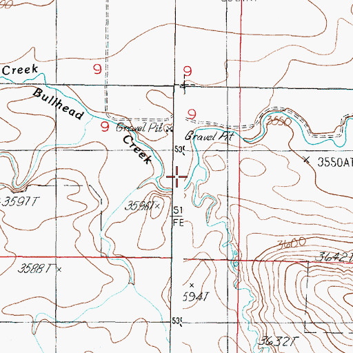 Topographic Map of Ringwald Coulee, MT
