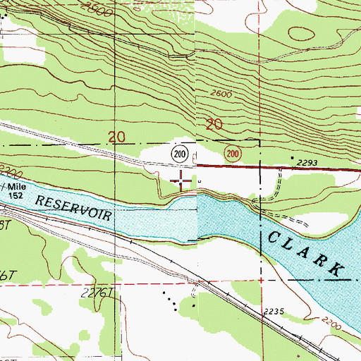 Topographic Map of River Echo School (historical), MT
