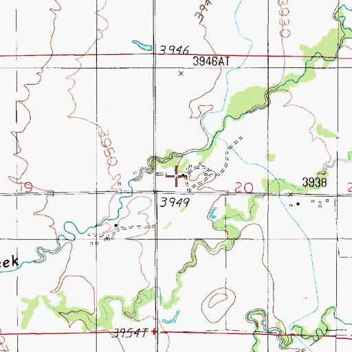 Topographic Map of Riverside Ranch, MT