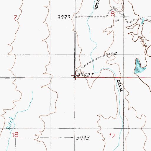 Topographic Map of Riverside School (historical), MT