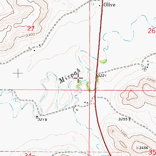 Topographic Map of Road Creek, MT