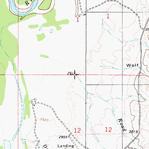 Topographic Map of Road Creek, MT