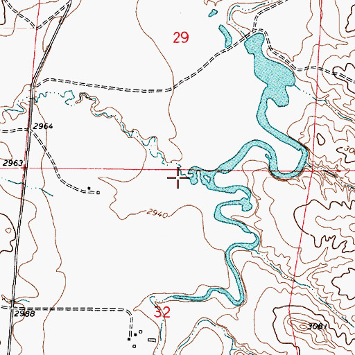 Topographic Map of Road Creek, MT