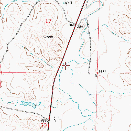 Topographic Map of Road Creek, MT
