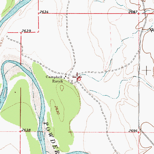 Topographic Map of Road Draw, MT