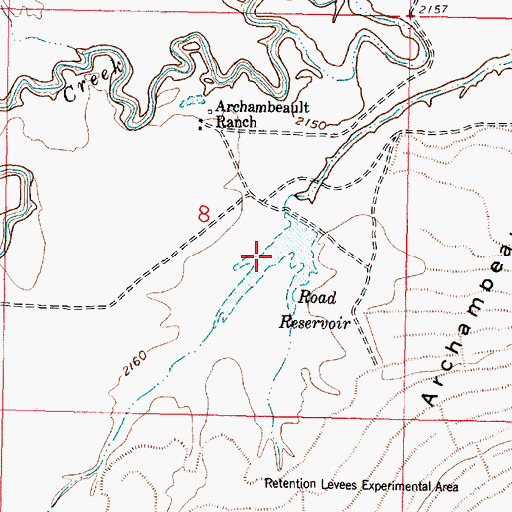Topographic Map of Road Reservoir, MT