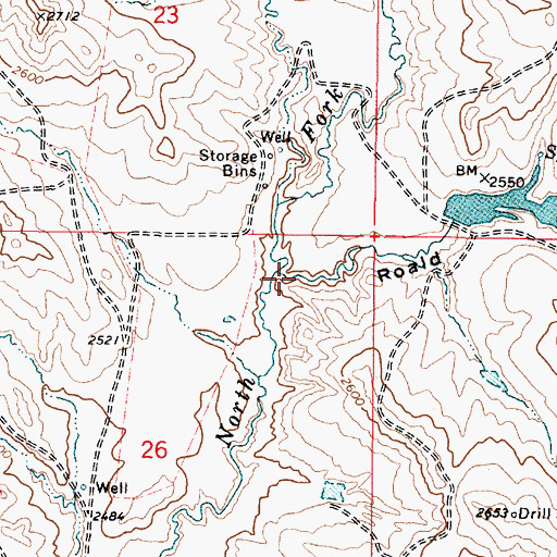 Topographic Map of Roald Coulee, MT
