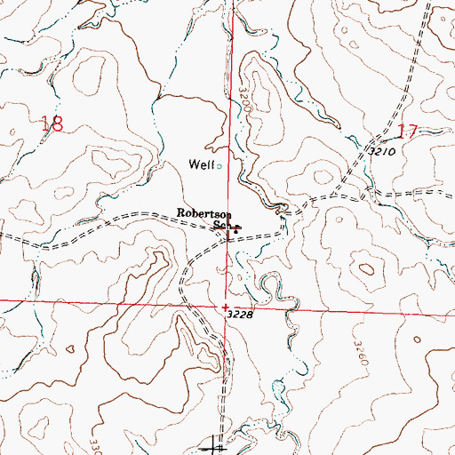 Topographic Map of Robertson School (historical), MT