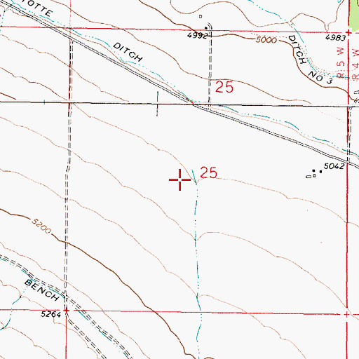 Topographic Map of Robinson Canyon, MT