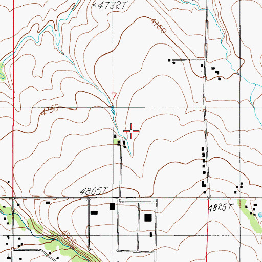 Topographic Map of Robinson Ditch, MT