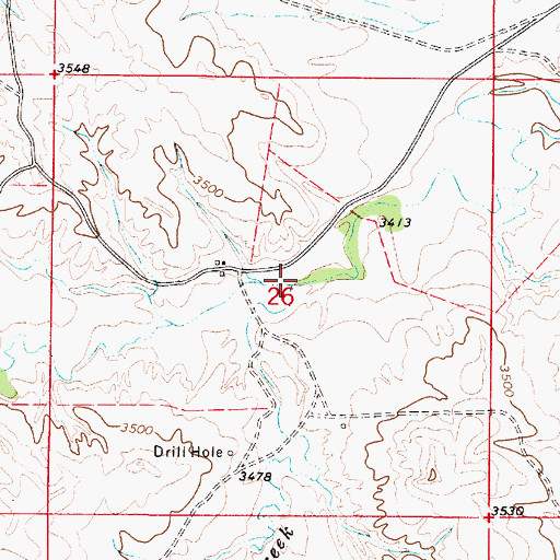 Topographic Map of Rock Creek, MT