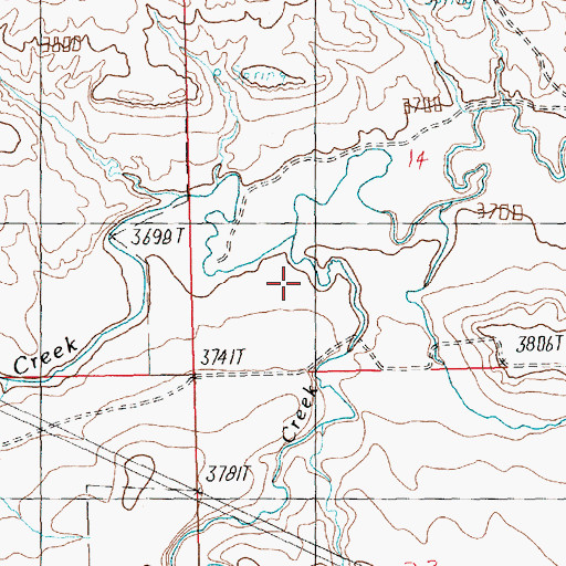 Topographic Map of Rock Creek, MT