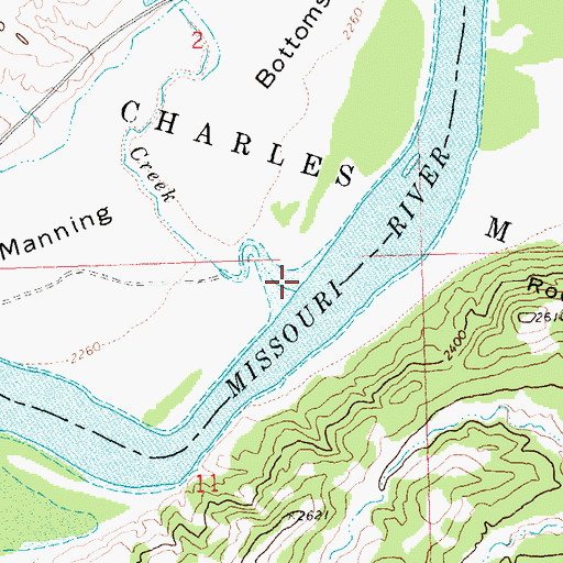 Topographic Map of Rock Creek, MT