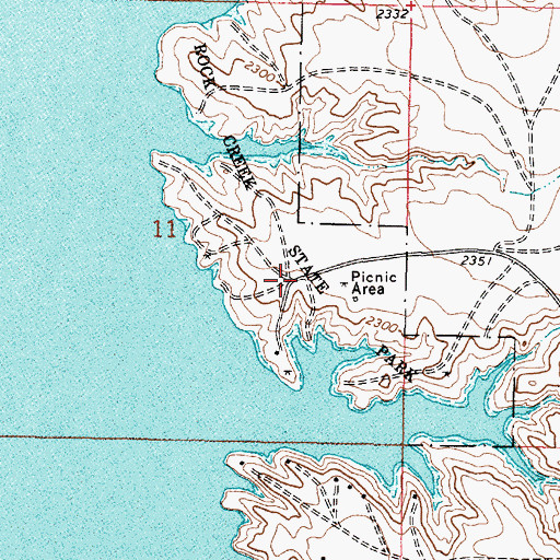 Topographic Map of Rock Creek State Park, MT